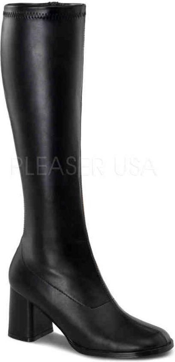 EU 45 = US 14 | GOGO-300 | 3 Block Heel Gogo Boot, Side Zip